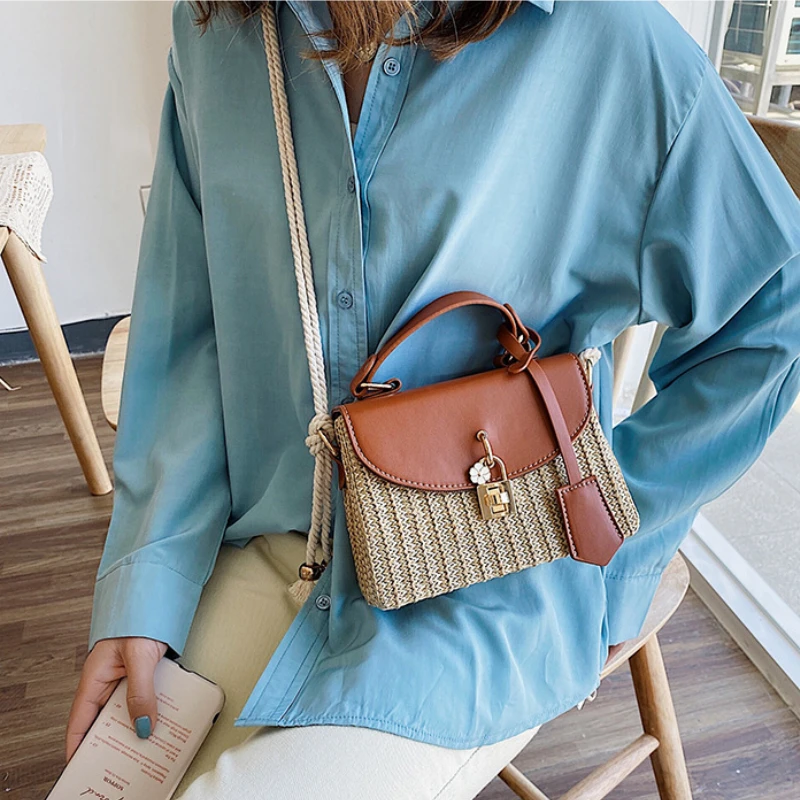 Summer Straw Bag for Women Purses and Handbag Beach Shoulder Bags Rattan Designer High Quality Small Ladies Cute Black Brown
Summer Straw Bag for Women Purses and Handbag Beach Shoulder Bags Rattan Designer High Quality Small Ladies Cute Black Brown