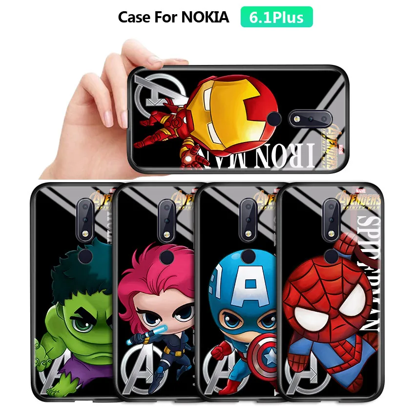 Чехол для Nokia 6 1 Plus 7 8 X6 X7 с героями мультфильмов Marvel Мстители Железный человек