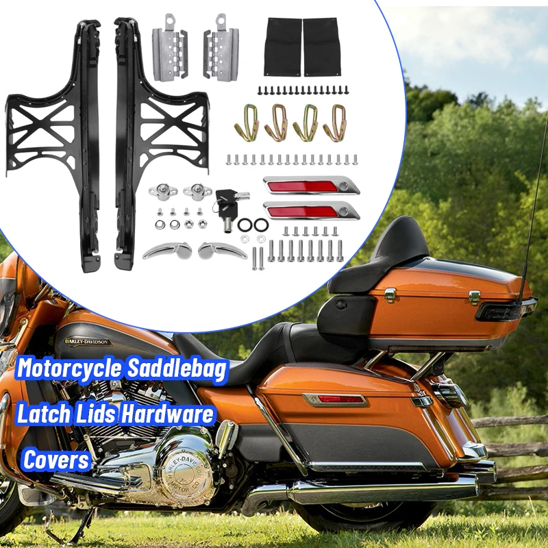 Motorcycle Saddlebag Hardware Covers Latch Hinges Kit For Harley Touring Electra Glide Road King Street 1993-2013 2014-2020
Motorcycle Saddlebag Hardware Covers Latch Hinges Kit For Harley Touring Electra Glide Road King Street 1993-2013 2014-2020