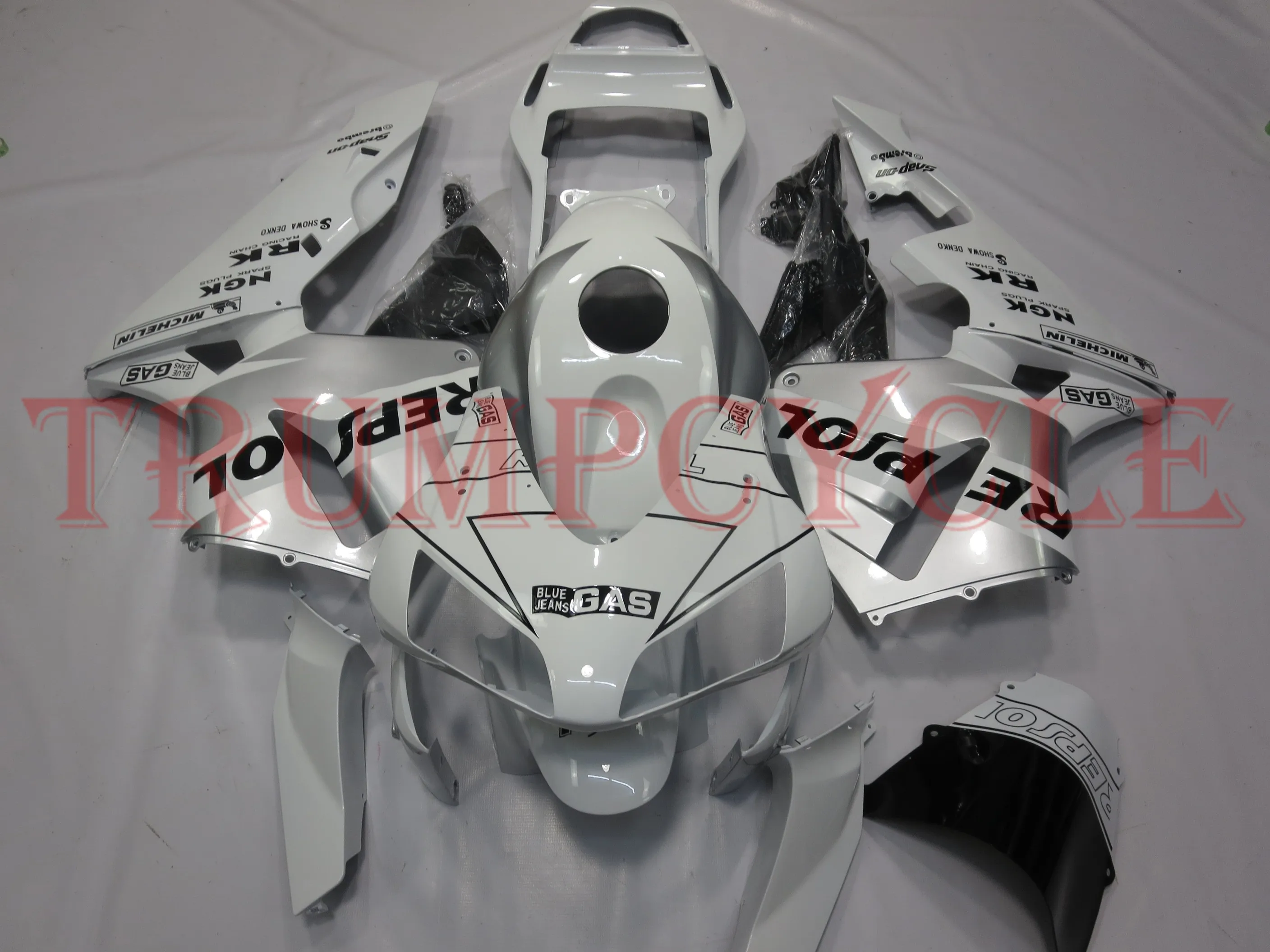 Комплект обтекателей для кузова мотоцикла Honda CBR 600 RR F5 2003-2004 CBR600RR 03 04 F503, белый репсол
Комплект обтекателей для кузова мотоцикла Honda CBR 600 RR F5 2003-2004 CBR600RR 03 04 F503, белый репсол