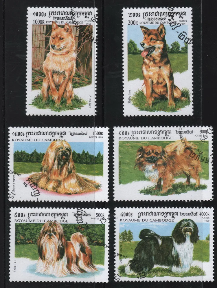 6Pcs/Set Cambodia Post Stamps 1999 Pet Dogs Marked Postage Stamps for Collecting 
6Pcs/Set Cambodia Post Stamps 1999 Pet Dogs Marked Postage Stamps for Collecting