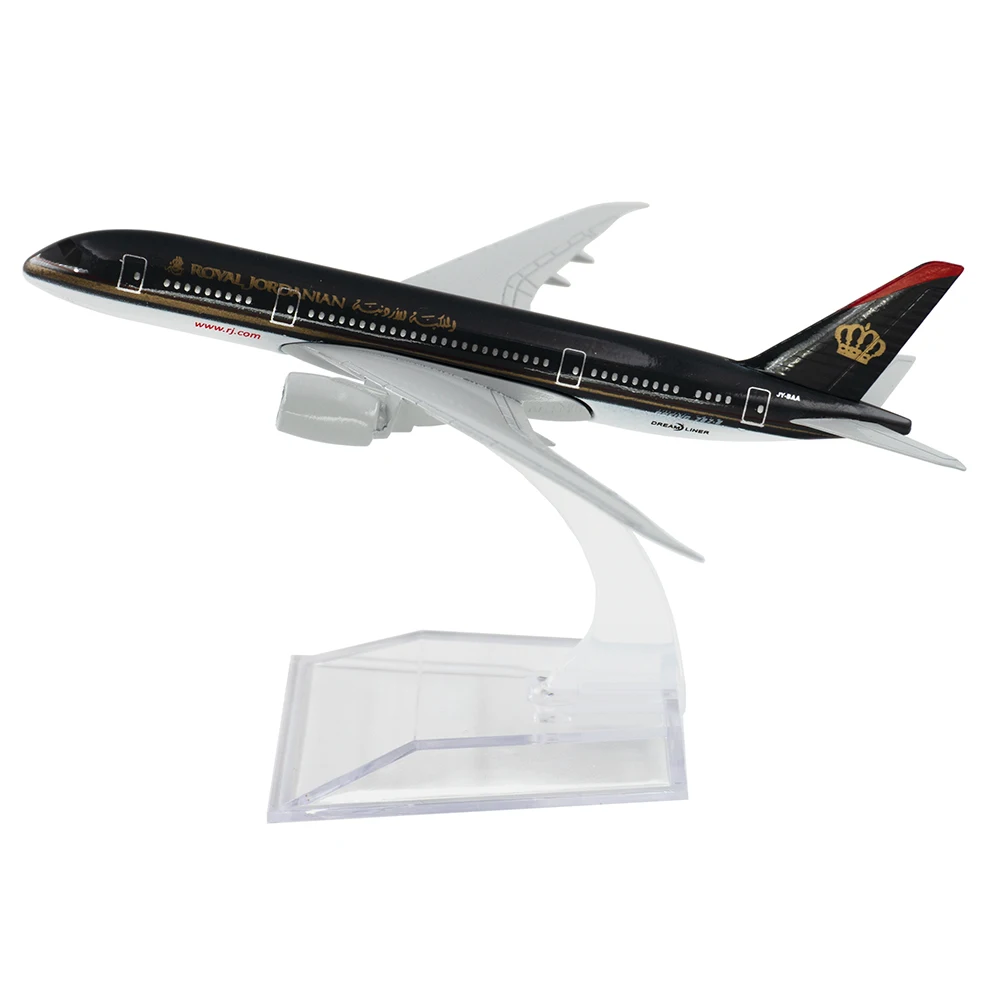 Модель самолета 1/400 г. модель Боинг 787 Королевский иорданский 14 см сплав B787
