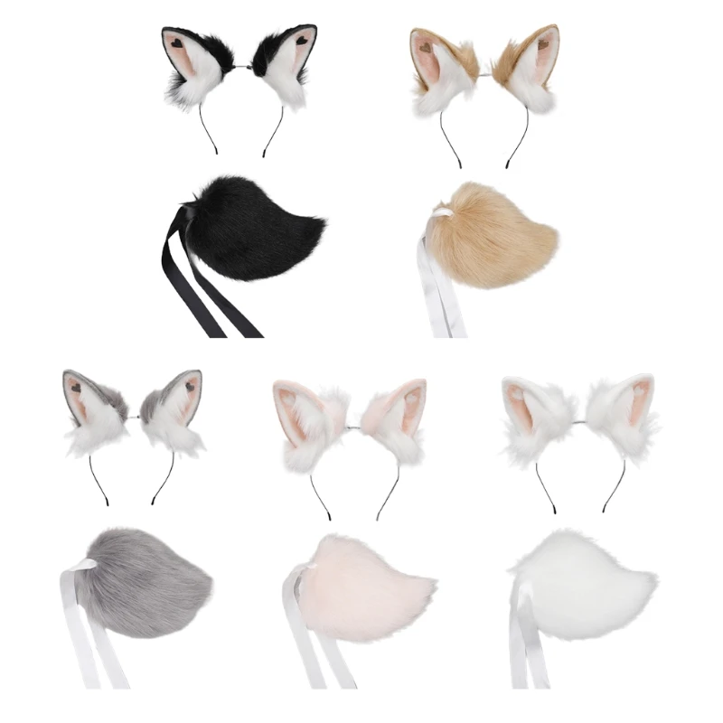 L5YA Lolita Plush Headwear Rabbit Ears Headband Tail Set Cosplay Halloween Supplies
L5YA Lolita Plush Headwear Rabbit Ears Headband Tail Set Cosplay Halloween Supplies