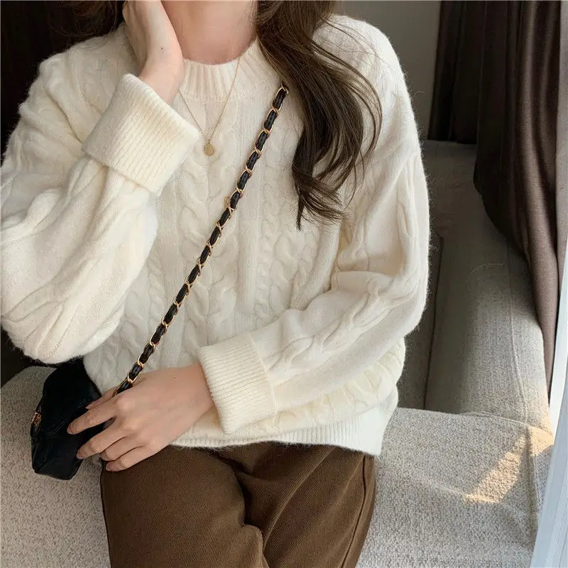 Vintage Crewneck Korean Fashion Pulls Femme Automne Hiver Clothing Woman Long Sleeve Knitted Tops Pullover Women Sweater Jumper
Vintage Crewneck Korean Fashion Pulls Femme Automne Hiver Clothing Woman Long Sleeve Knitted Tops Pullover Women Sweater Jumper