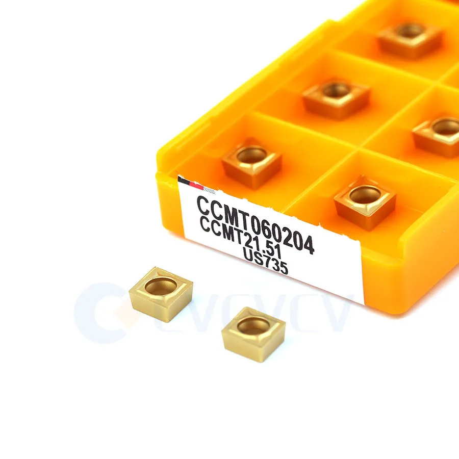 10 шт. CCMT060204 US735 UE6020 VP15TF 100% оригинальный карбидный лезвие из сплава токарные