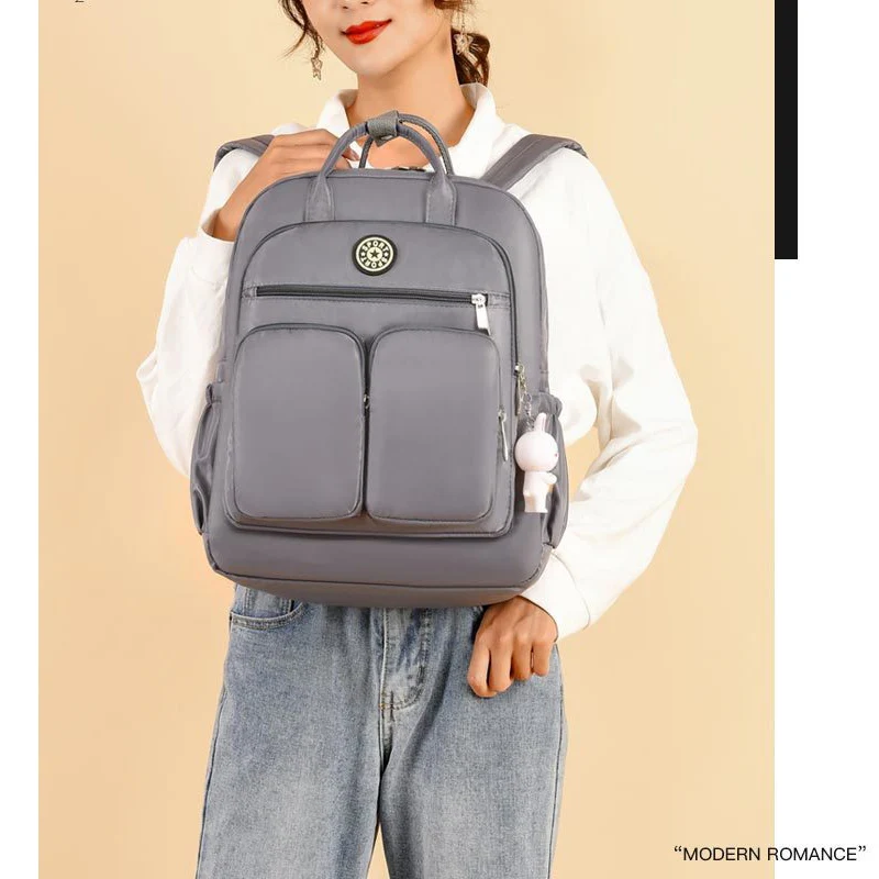 Фото Нейлоновый рюкзак для женщин вместительные дорожные ранцы повседневная большая