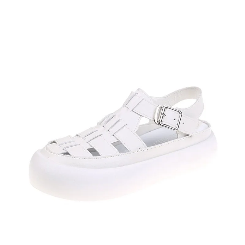 2021 New Ladies Sandals Classic Thick-soled Buckle Hollow Sandals Baotou Breathable Weave Leopard Print White Female Sandals
2021 New Ladies Sandals Classic Thick-soled Buckle Hollow Sandals Baotou Breathable Weave Leopard Print White Female Sandals