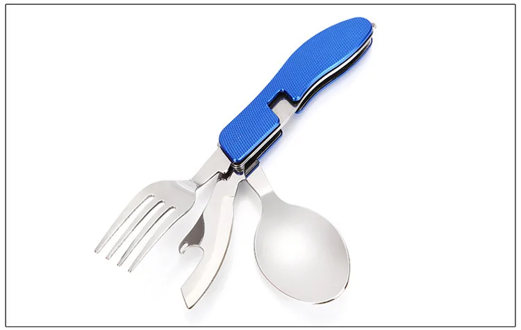 Portable Pocket Tableware Foldable Stainless Steel Spoon/Knife/Fork/Bottle Opener Set for Camping
Portable Pocket Tableware Foldable Stainless Steel Spoon/Knife/Fork/Bottle Opener Set for Camping