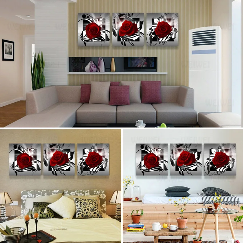 3 Piece Canvas Art Modern Red Roses Flower Home Decoration Living Wall Decor Decorative Pictures Print Oil Painting No Frame
3 Piece Canvas Art Modern Red Roses Flower Home Decoration Living Wall Decor Decorative Pictures Print Oil Painting No Frame