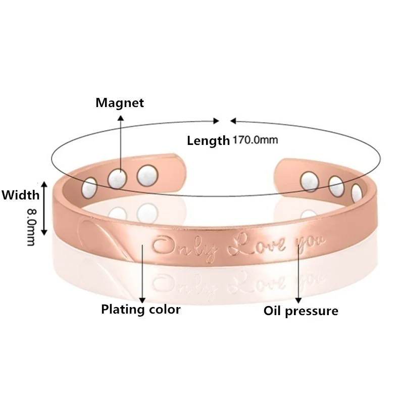 Anti-radiation "Only Love You" Bangle!6 Magnets Health Balance Magnetic Bracelet Bangles for Mens/ Women Adjustable Xmas Gifts
Anti-radiation "Only Love You" Bangle!6 Magnets Health Balance Magnetic Bracelet Bangles for Mens/ Women Adjustable Xmas Gifts