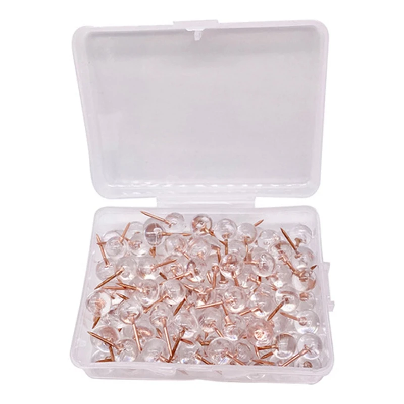 100 Pieces Creative Transparent Color Pushpins Rose Gold Pin Tacks Push-pin Wall Nails Office School|Metal Map Tacks Push Pins
100 Pieces Creative Transparent Color Pushpins Rose Gold Pin Tacks Push-pin Wall Nails Office School|Metal Map Tacks Push Pins