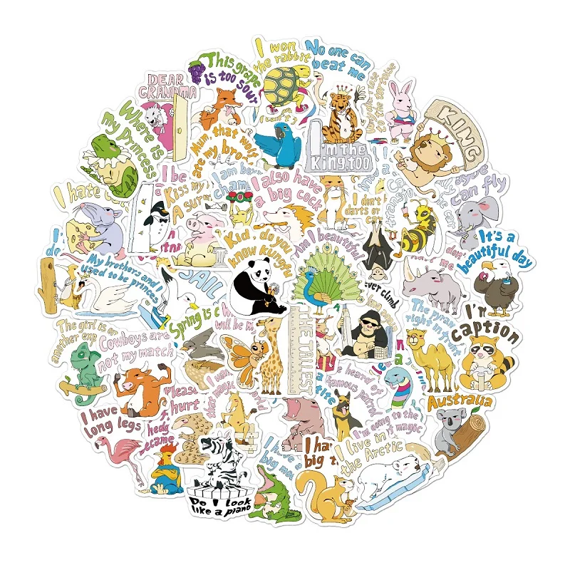 50PCS Stickers for Kids Waterproof Animal Classic Toy Skateboard Guitar Laptop Motorcycle Luggage Cups Gifts No Repetition
50PCS Stickers for Kids Waterproof Animal Classic Toy Skateboard Guitar Laptop Motorcycle Luggage Cups Gifts No Repetition