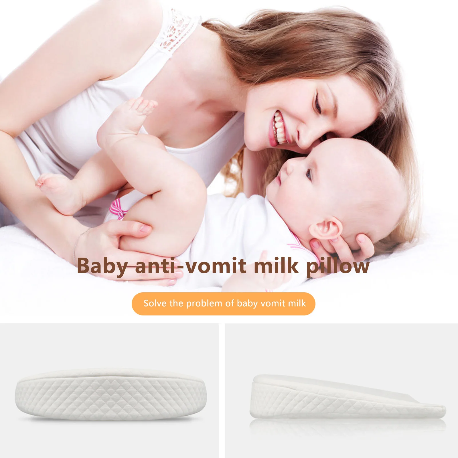 Baby Cradle Wedge Pillow-memory Foam Newborn Pillow 3D Baby Sleep Locator Anti-spit Milk Pillow With Washable Pillowcase
Baby Cradle Wedge Pillow-memory Foam Newborn Pillow 3D Baby Sleep Locator Anti-spit Milk Pillow With Washable Pillowcase