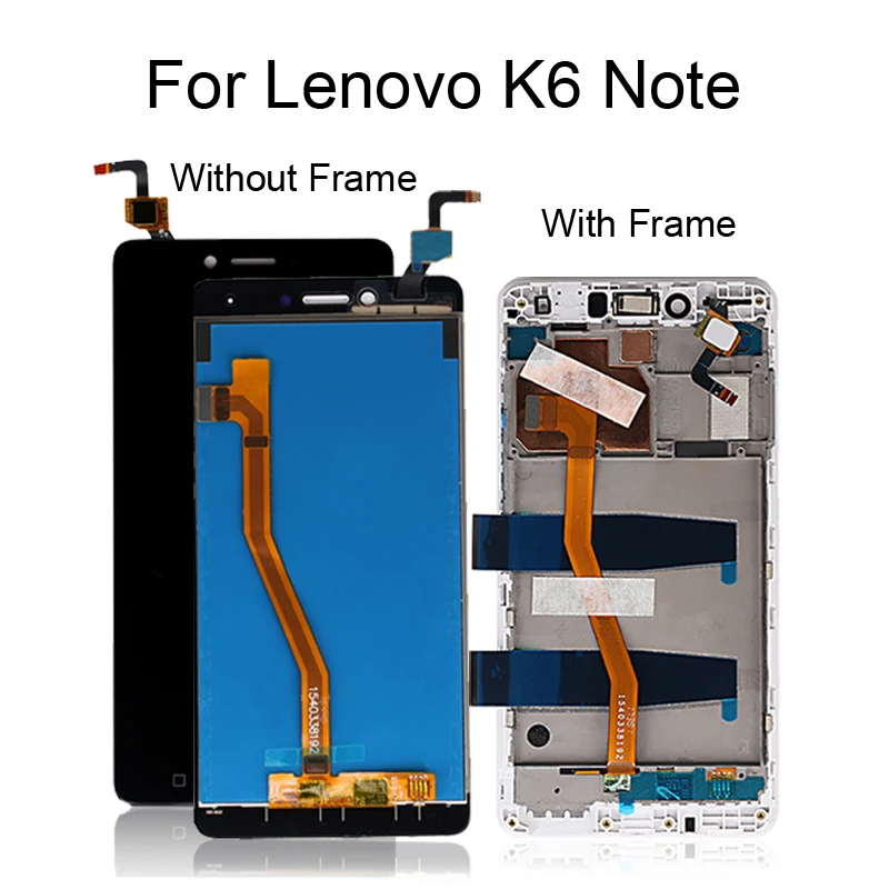 ЖК дисплей с рамкой для Lenovo K6 Note панель дисплея дигитайзером сенсорного экрана в