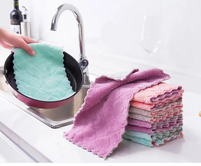 3pcs Rag Cleaning Cloth For Washing Dishs Kitchen Supplies Kitchen Double Side Absorbent Dishcloth Special Soft Kitchen Tool
3pcs Rag Cleaning Cloth For Washing Dishs Kitchen Supplies Kitchen Double Side Absorbent Dishcloth Special Soft Kitchen Tool