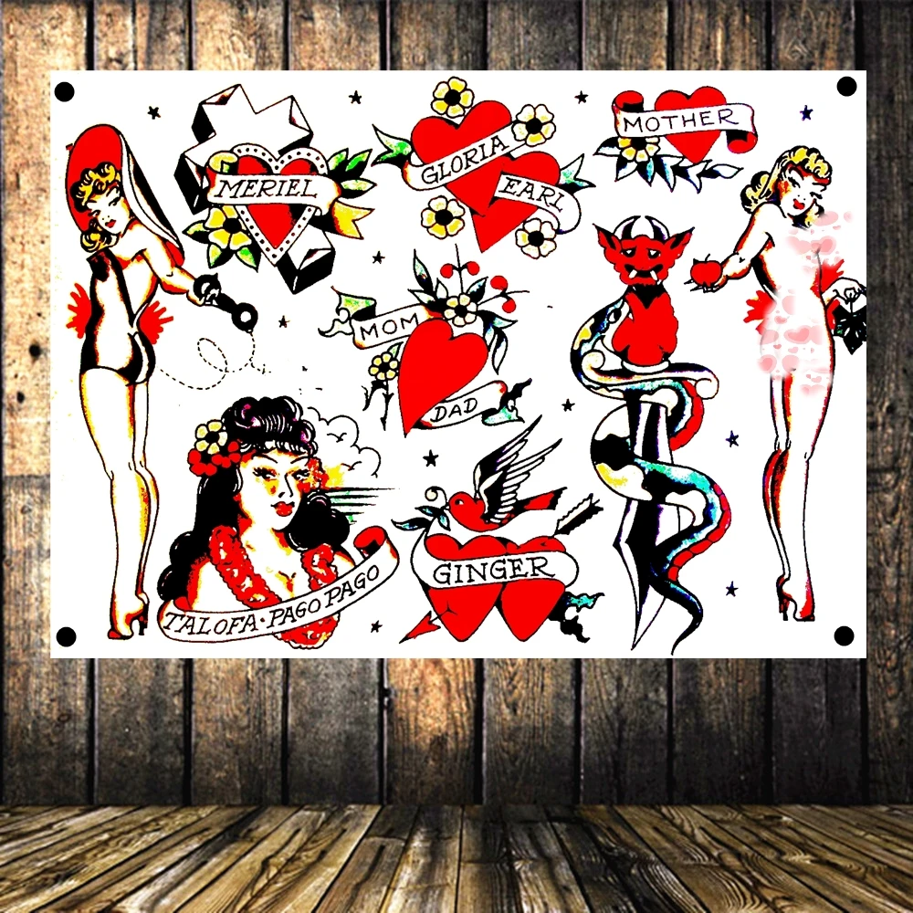 Creative Tattoo Poster Senior Art Waterproof Cloth Painting Flag Banner Tapestry Wall Stickers Mural Bar Cafe Bedroom Home Decor
Creative Tattoo Poster Senior Art Waterproof Cloth Painting Flag Banner Tapestry Wall Stickers Mural Bar Cafe Bedroom Home Decor