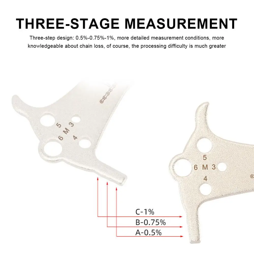 Bicycle Chain Wear Indicator Checker Mountain Road Bike MTB Chains Gauge Measurement Ruler Cycling Replacement Repair Tool
Bicycle Chain Wear Indicator Checker Mountain Road Bike MTB Chains Gauge Measurement Ruler Cycling Replacement Repair Tool