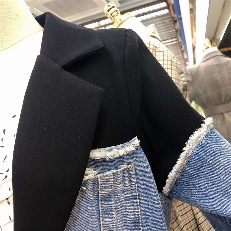 2021 New Spring And Autumn Women's Denim Jacket Fashion Slim Personality Irregular Splice Jeans Jacket Female Gothic Decor M620
2021 New Spring And Autumn Women's Denim Jacket Fashion Slim Personality Irregular Splice Jeans Jacket Female Gothic Decor M620