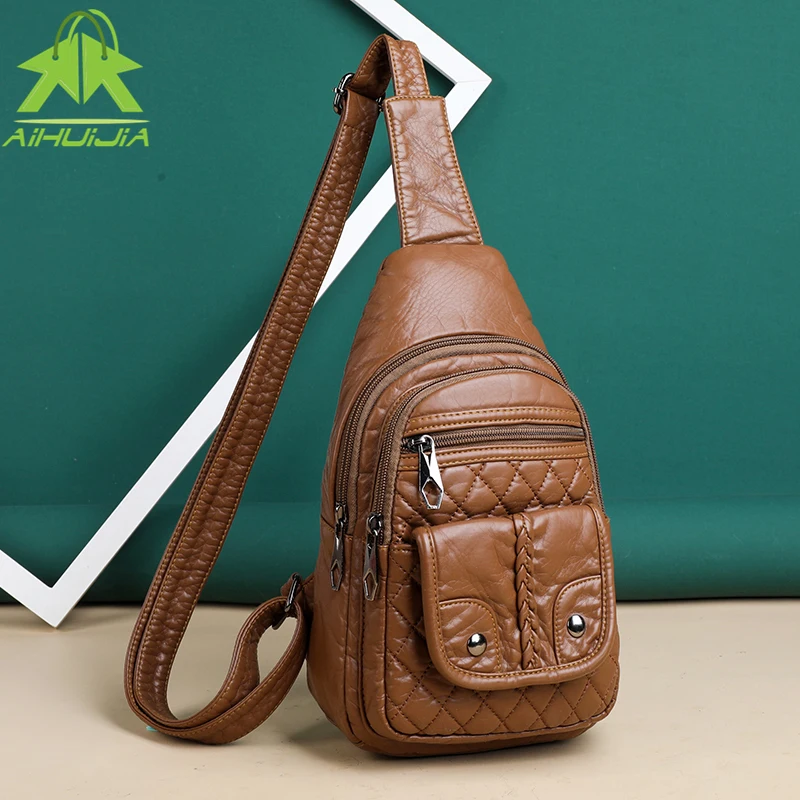 Fashion Retro Female Chest Bag High Quality Soft Pu Leather Casual Waist Bag Luxury Multifunction Women Shoulder Messenger Bags
Fashion Retro Female Chest Bag High Quality Soft Pu Leather Casual Waist Bag Luxury Multifunction Women Shoulder Messenger Bags