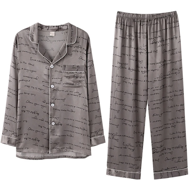 High quality pajamas men's spring and autumn long sleeve imitation silk youth autumn winter home summer ice silk thin home cloth
High quality pajamas men's spring and autumn long sleeve imitation silk youth autumn winter home summer ice silk thin home cloth