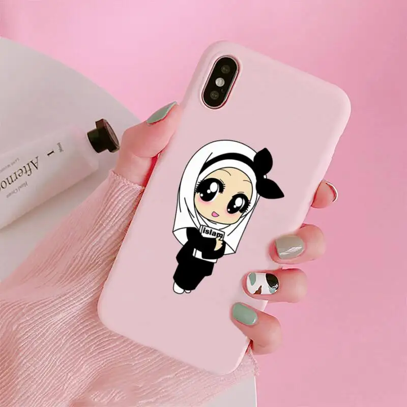 Muslim Islamic Arabic Hijab Face Gril lovely Phone Case Candy Color for iPhone 6 7 8 11 12 s mini pro X XS XR MAX Plus
Muslim Islamic Arabic Hijab Face Gril lovely Phone Case Candy Color for iPhone 6 7 8 11 12 s mini pro X XS XR MAX Plus