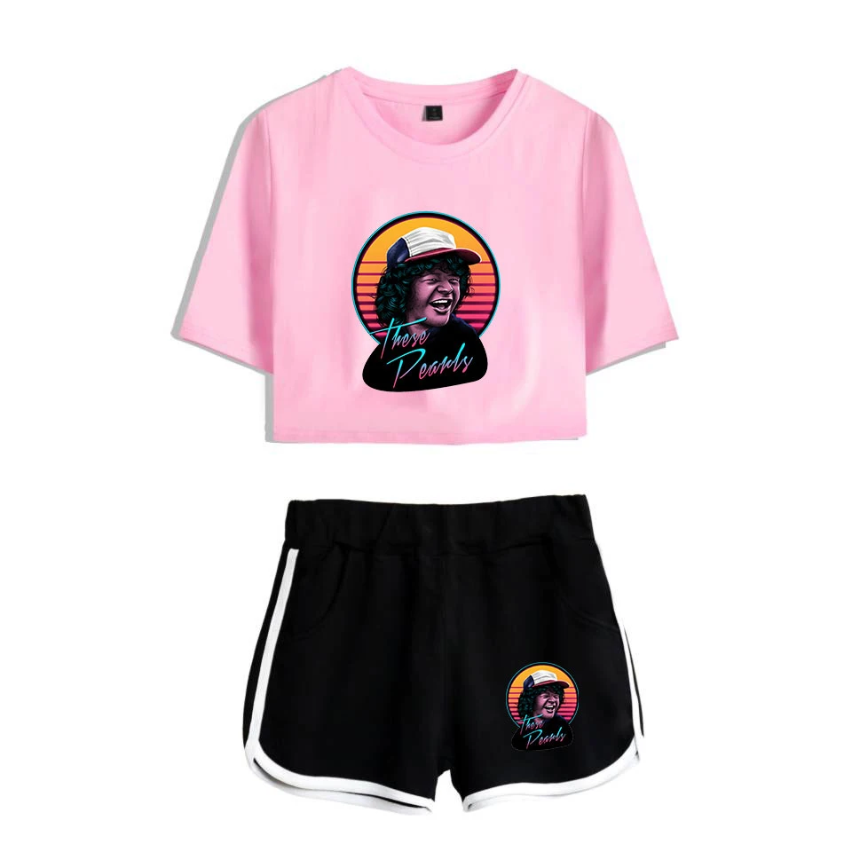 New Stranger Things Navel Tshirt Two Piece Set Summer Sexy short sleeve Tops+Pants Suit Girls Sets Stranger Things Two Piece Set
New Stranger Things Navel Tshirt Two Piece Set Summer Sexy short sleeve Tops+Pants Suit Girls Sets Stranger Things Two Piece Set