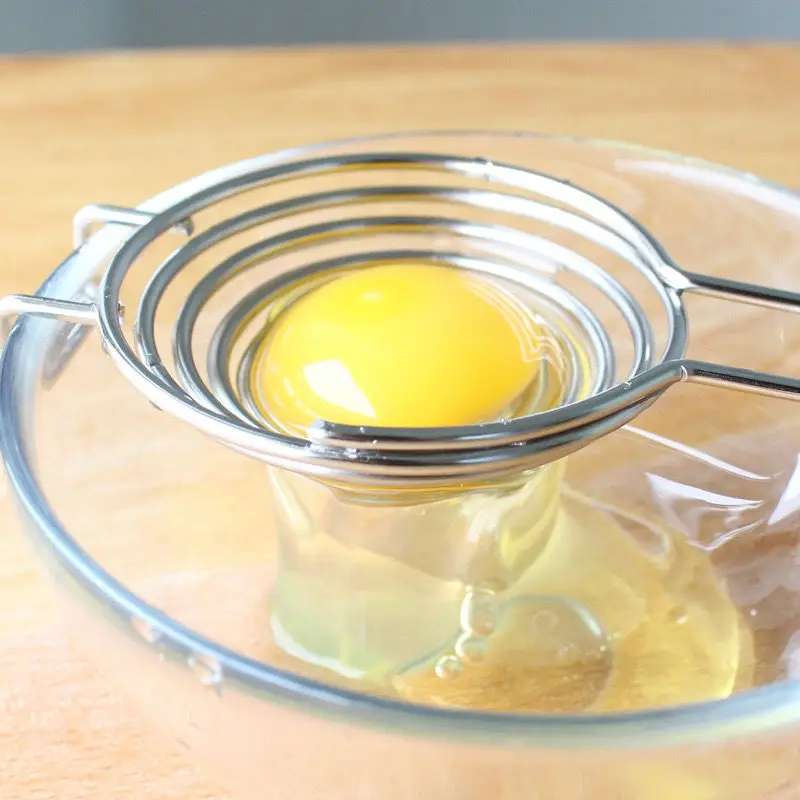 

Egg Yolk Separator Protein Separation Tool Stainless Steel Eggs Sieve Kitchen Gadgets White Divider Holder