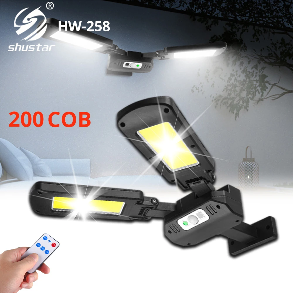 200COB Double-Head Solar Wall Light Outdoor with Motion Sensor 4 Lighting Modes Multi-angle Adjustment Smart Remote Control Lamp
200COB Double-Head Solar Wall Light Outdoor with Motion Sensor 4 Lighting Modes Multi-angle Adjustment Smart Remote Control Lamp