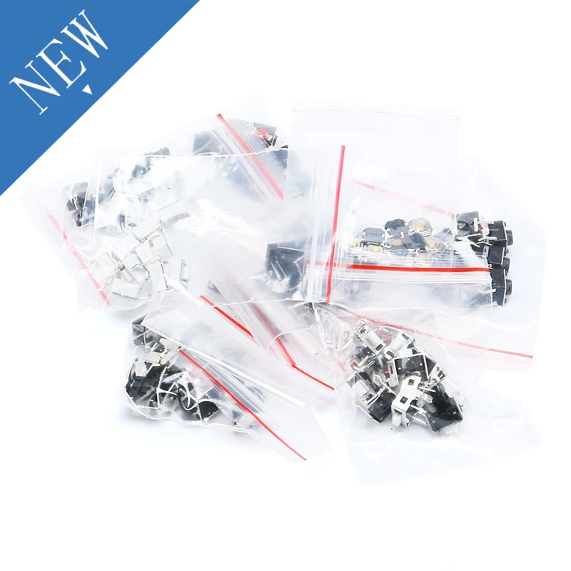 120pcs 12 types Momentary Tactile Push Button Touch Switch Remote Keys Button Microswitch SMD Assortment Kit Life 100000 times
120pcs 12 types Momentary Tactile Push Button Touch Switch Remote Keys Button Microswitch SMD Assortment Kit Life 100000 times
