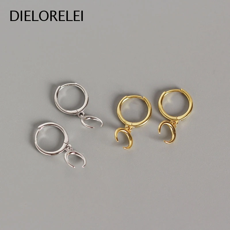 

Temperament DIELORELEI 925 Sterling Silver Accessories Gift Crescent Dangle Drop Earrings Niche Simple Style For Women Jewelry
