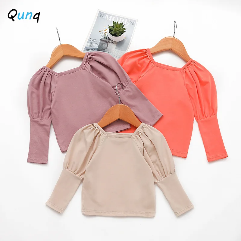 Qunq Cotton Girls T-shirt Fashion Square Collar Long Sleeve Kids Top Clothes 2021 Spring Fall Toddler Children Princess Pullover
Qunq Cotton Girls T-shirt Fashion Square Collar Long Sleeve Kids Top Clothes 2021 Spring Fall Toddler Children Princess Pullover
