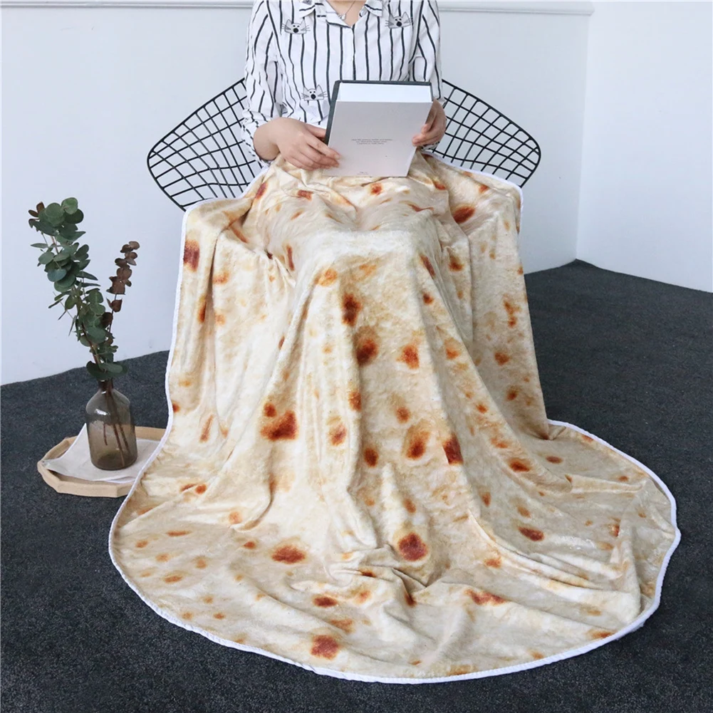 Artificial Mexican Wrap Throw Blanket Pizza Tortilla Blanket Soft Flannel Round Taco For Adults Children
Artificial Mexican Wrap Throw Blanket Pizza Tortilla Blanket Soft Flannel Round Taco For Adults Children