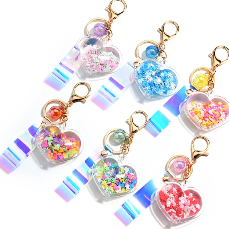 Heart Quicksand Key Chains Laser Acrylic Magic Love Key Ring Moving Liquid Keychain Porte Cles Llavero Key Ring Jewelry EH129
Heart Quicksand Key Chains Laser Acrylic Magic Love Key Ring Moving Liquid Keychain Porte Cles Llavero Key Ring Jewelry EH129