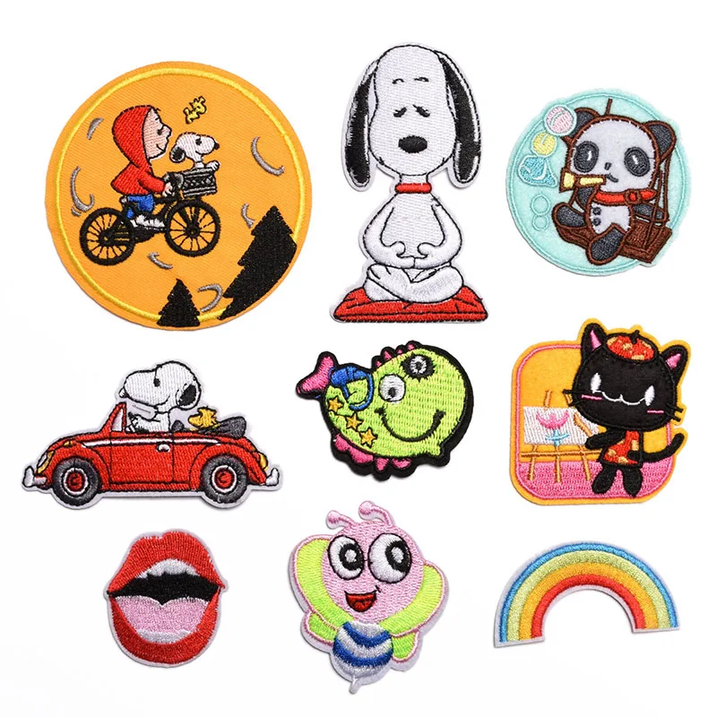 Cartoon Dog Panda Cat Embroidery Cloth Sticker Red Lip Rainbow Bee Iron Patch Children's Down Jacket Hat Jeans Sew Repair Hole
Cartoon Dog Panda Cat Embroidery Cloth Sticker Red Lip Rainbow Bee Iron Patch Children's Down Jacket Hat Jeans Sew Repair Hole
