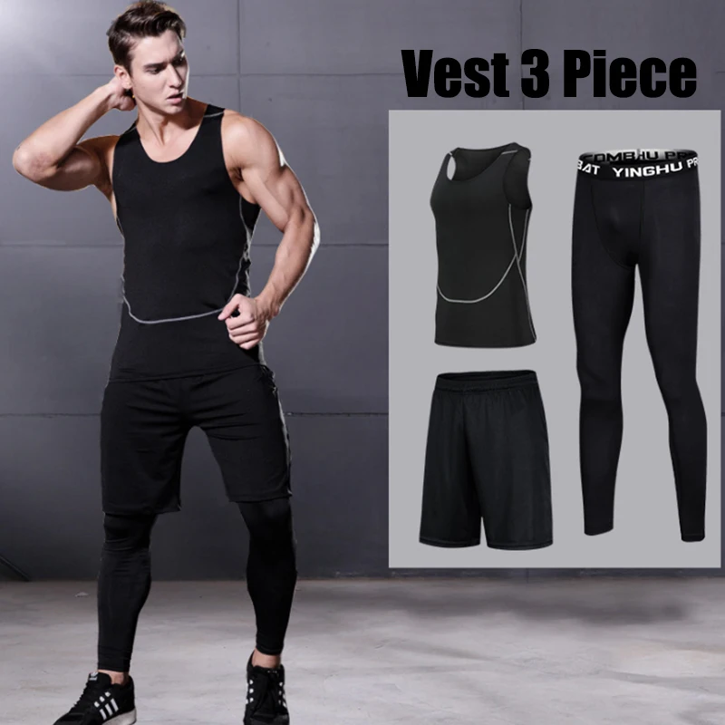 TaoBo 3pcs/Sets Fitness Short Vest+Pants Men's Run Jogging Workout Compression set Extreme Sports Gym Men's Tights
TaoBo 3pcs/Sets Fitness Short Vest+Pants Men's Run Jogging Workout Compression set Extreme Sports Gym Men's Tights
