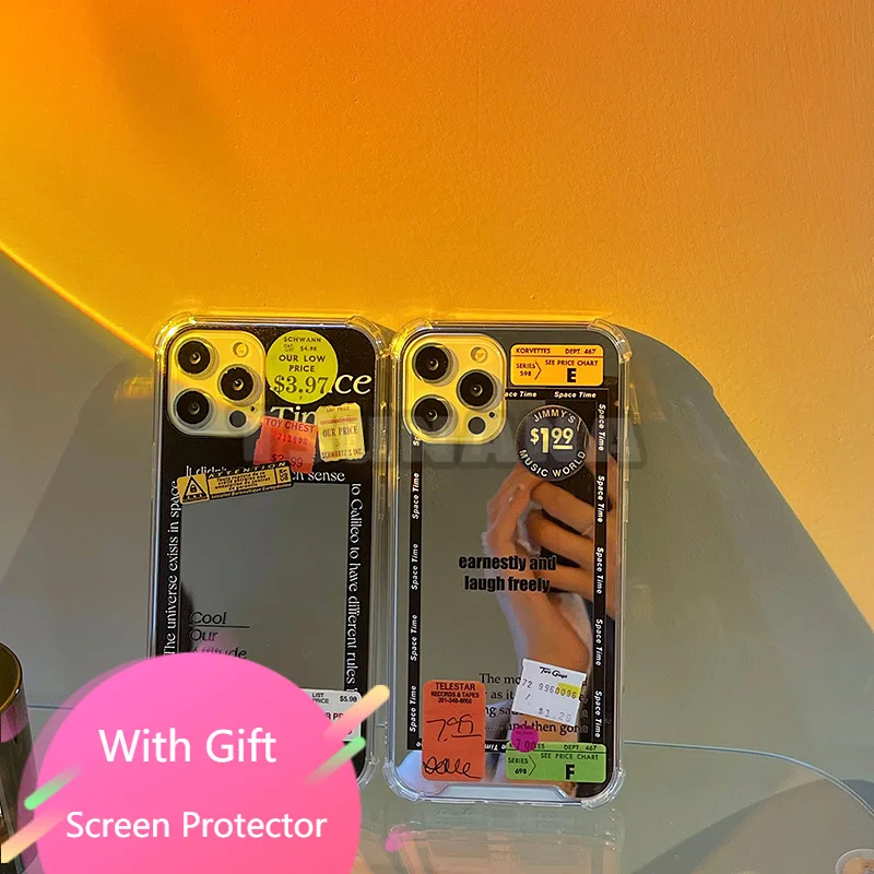Minority Ins Style Label Mirror Phone Case For iPhone 12 Pro Max Mini 11 Pro Max XR X XS Max 7 8 Plus Cases Soft Silicone Cover
Minority Ins Style Label Mirror Phone Case For iPhone 12 Pro Max Mini 11 Pro Max XR X XS Max 7 8 Plus Cases Soft Silicone Cover