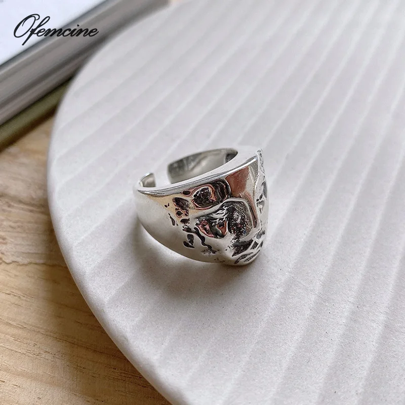 S925 Sterling Silver Plating Platinum Portrait Rings Plus Width Korean Fashion irregular Open Ring Retro Party Fine Jewelry Gift
S925 Sterling Silver Plating Platinum Portrait Rings Plus Width Korean Fashion irregular Open Ring Retro Party Fine Jewelry Gift