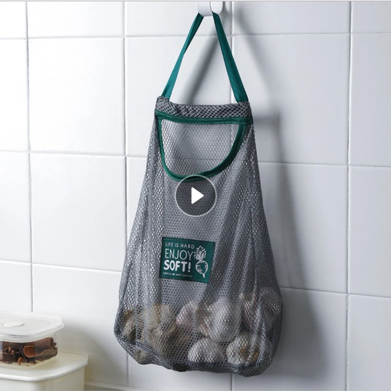 1PC Vegetable Hanging Storage Bag Hollow Breathable Reusable Mesh Bag Kitchen Garlic Onion Vegetable Sorting Bag Mesh Pocket
1PC Vegetable Hanging Storage Bag Hollow Breathable Reusable Mesh Bag Kitchen Garlic Onion Vegetable Sorting Bag Mesh Pocket