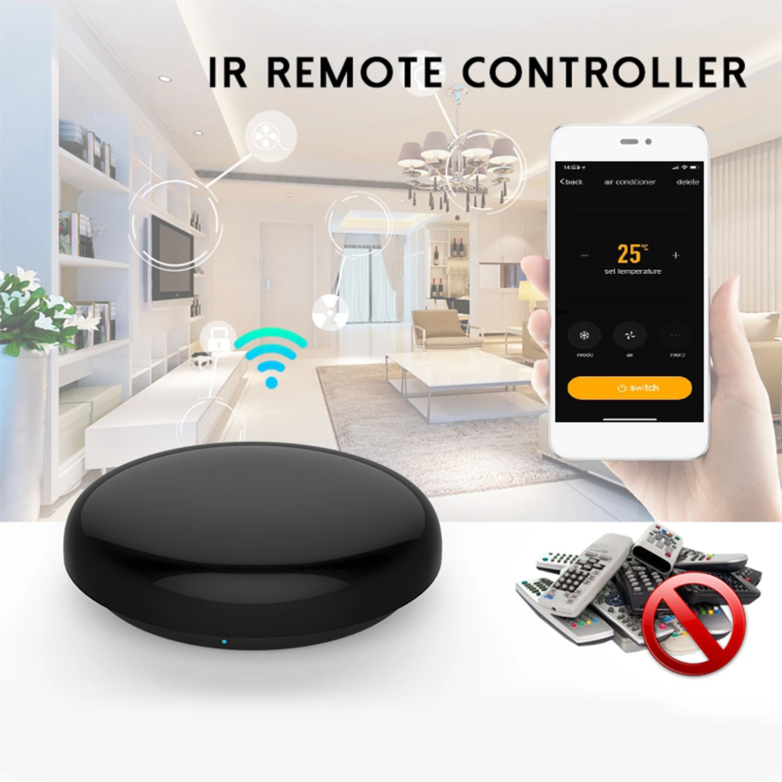 Пульт дистанционного управления Smart Home с Wi-Fi, совместим с Alexa и для TV, STB, кондиционер, DVD, CD
Пульт дистанционного управления Smart Home с Wi-Fi, совместим с Alexa и для TV, STB, кондиционер, DVD, CD