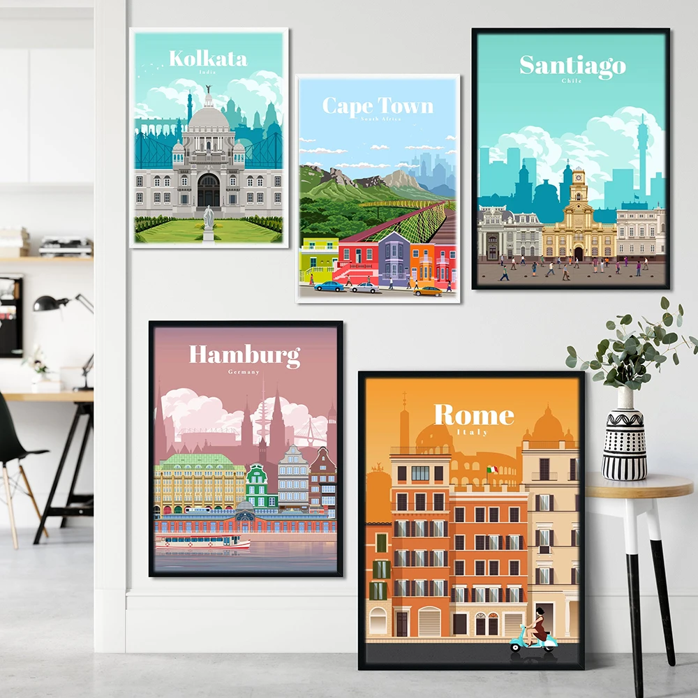 Cape Town Quebee Hamburg Santiago Zagreb Scenery Poster Famous Beautiful City Canvas Painting Wall Art Pictures for Living Room
Cape Town Quebee Hamburg Santiago Zagreb Scenery Poster Famous Beautiful City Canvas Painting Wall Art Pictures for Living Room