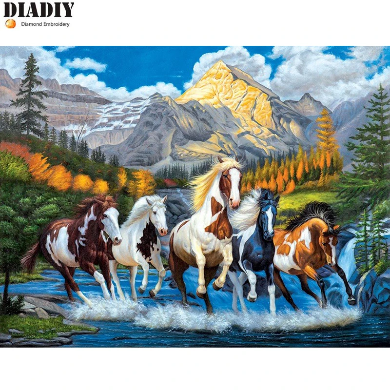 Full round drill 5D DIY Diamond embroidery Wild Run Diamond Painting Cross Stitch Rhinestone Mosaic decoration
Full round drill 5D DIY Diamond embroidery Wild Run Diamond Painting Cross Stitch Rhinestone Mosaic decoration