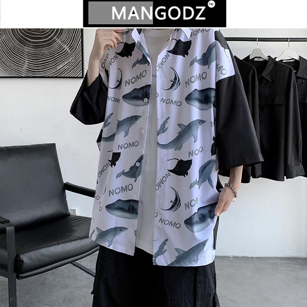 2021 Summer Color Matching Print Shirts for Men Casual Loose Short Sleeve Shirt Korean Tops Fashions Streetwear Camisas Homme
2021 Summer Color Matching Print Shirts for Men Casual Loose Short Sleeve Shirt Korean Tops Fashions Streetwear Camisas Homme
