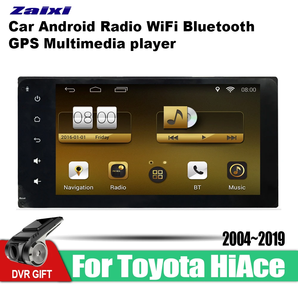 

ZaiXi 7 Inch 2Din Android Car Radio Wifi Autoradio HD Bluetooth Tochscreen GPS Multimedia Player For Toyota HiAce 2004~2019