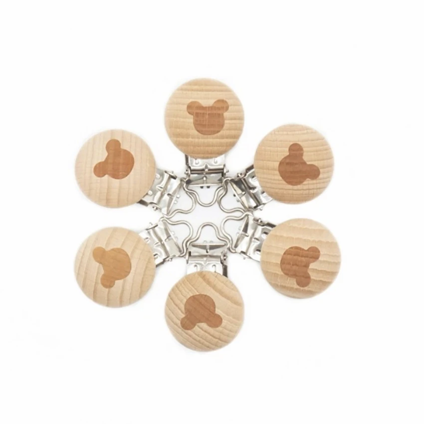 5Pcs Natural Beech Wood Animal Pacifier Clips Baby Teether Safety Clasp DIY Nipple Chain Accessories
5Pcs Natural Beech Wood Animal Pacifier Clips Baby Teether Safety Clasp DIY Nipple Chain Accessories