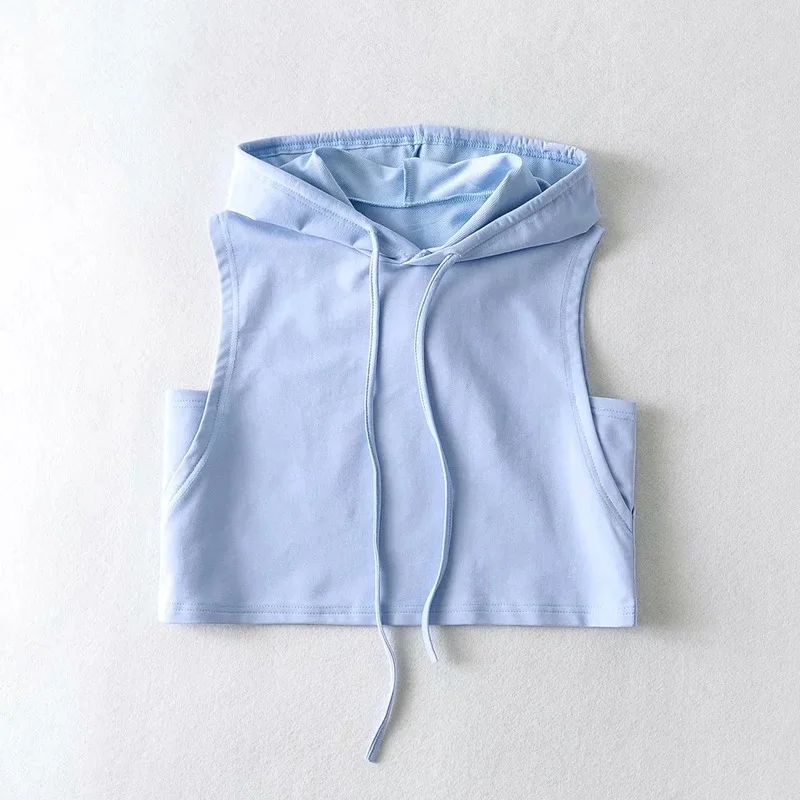Casual Loose Sports Dance Running T-shirt Sleeveless Sweater Hip-hop Short T-shirt Hooded Drawstring Fitness Clothes Women's
Casual Loose Sports Dance Running T-shirt Sleeveless Sweater Hip-hop Short T-shirt Hooded Drawstring Fitness Clothes Women's