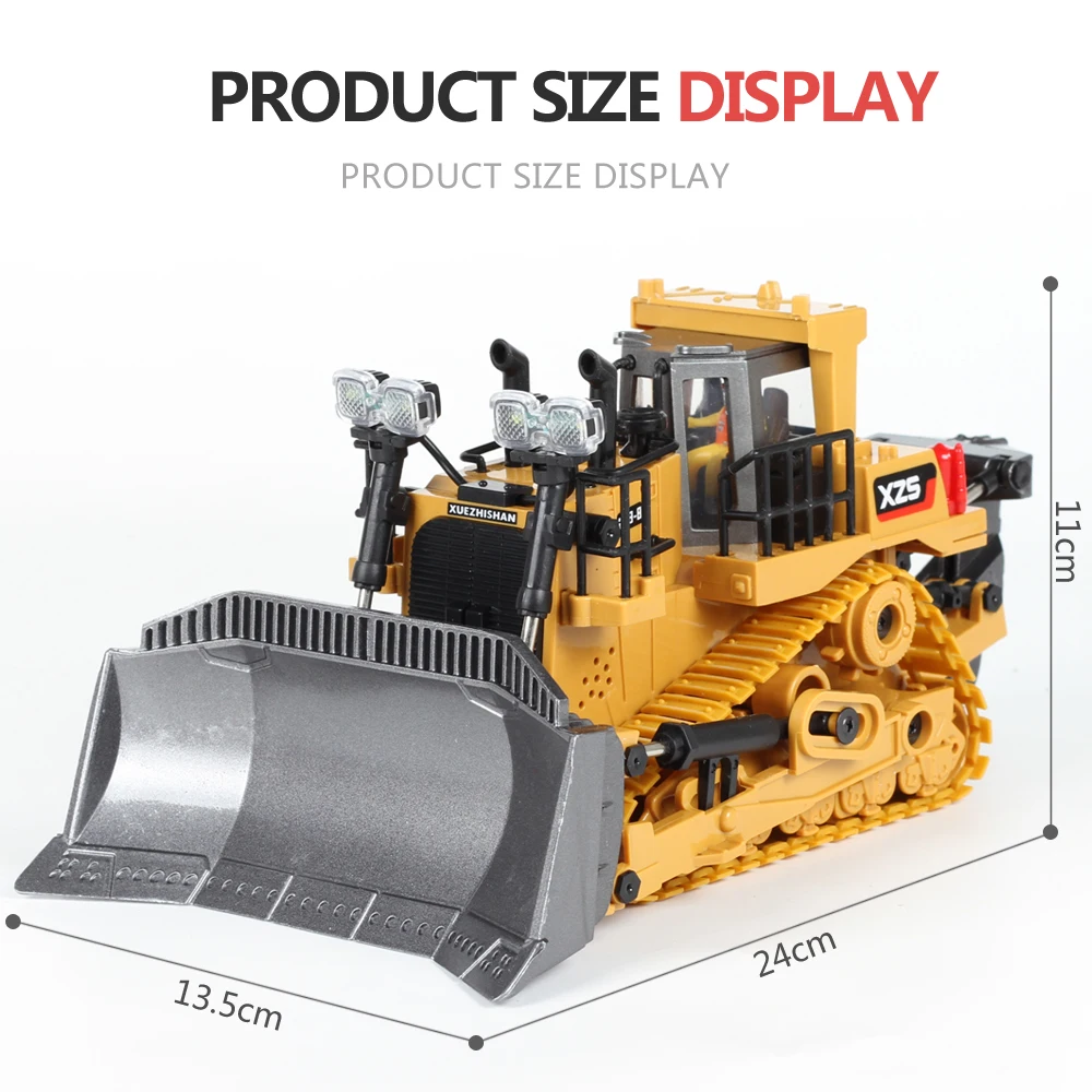 New Crawler Remote Control Bulldozer Simulation sound effect Alloy Forklift Shovel Engineering Park Heavy Excavator Boy RC Toy
New Crawler Remote Control Bulldozer Simulation sound effect Alloy Forklift Shovel Engineering Park Heavy Excavator Boy RC Toy