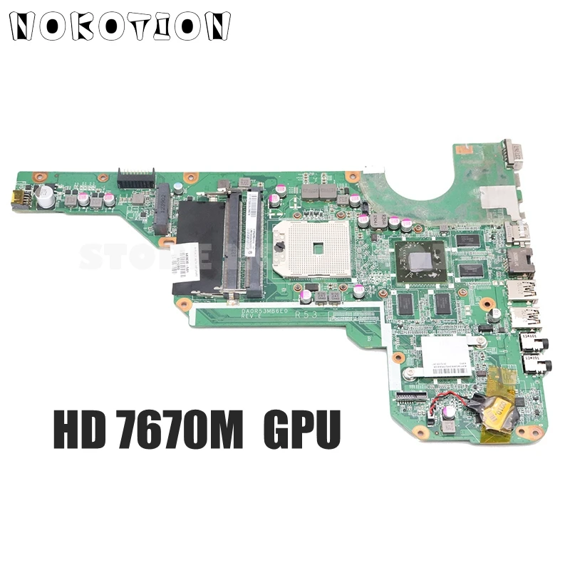 NOKOTION 683030-001 683030-501 For HP Pavilion G4 G6 G4-2000 G6-2000 G7Z-2100 Laptop Motherboard Socket FS1 DDR3 HD7670M GPU
NOKOTION 683030-001 683030-501 For HP Pavilion G4 G6 G4-2000 G6-2000 G7Z-2100 Laptop Motherboard Socket FS1 DDR3 HD7670M GPU
