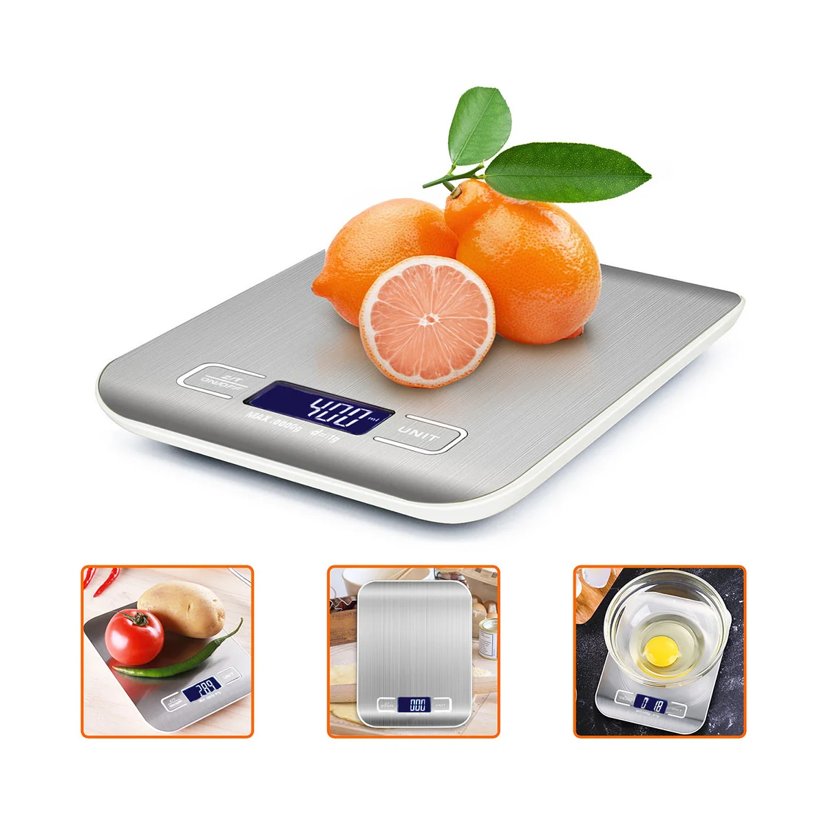 5kg/1g New Baking Scales 10kg/1g Stainless Steel Kitchen Scale Small Platform Kitchen Food Scale Meat Milk Gram Scales
5kg/1g New Baking Scales 10kg/1g Stainless Steel Kitchen Scale Small Platform Kitchen Food Scale Meat Milk Gram Scales