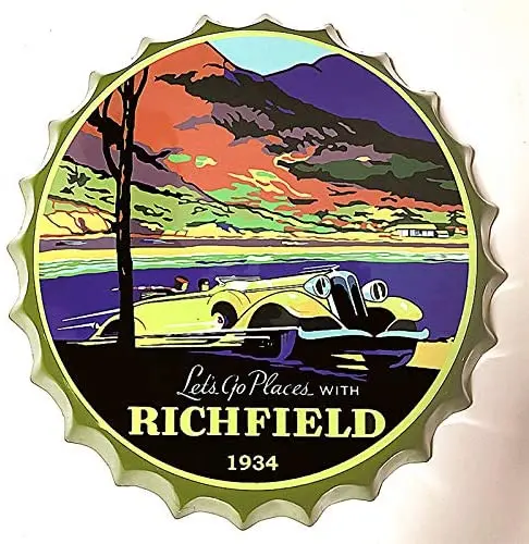 Retro Sign Richfield Bottle Caps Retro Metal Tin Sign Diameter Handcrafts Home Decor Bar Plaque Lounge Man Cave Garage
Retro Sign Richfield Bottle Caps Retro Metal Tin Sign Diameter Handcrafts Home Decor Bar Plaque Lounge Man Cave Garage