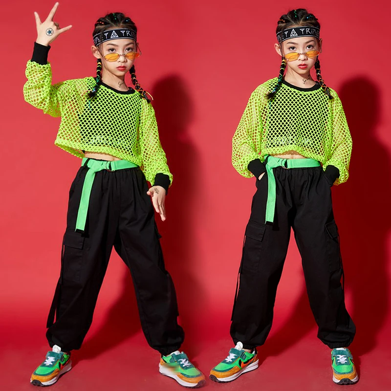 Kids Hip Hop Costumes Yellow Net Tops Girls Black Pants Overalls Street Dance Clothes Jazz Performance Wear Rave Outfits BL6188
Kids Hip Hop Costumes Yellow Net Tops Girls Black Pants Overalls Street Dance Clothes Jazz Performance Wear Rave Outfits BL6188